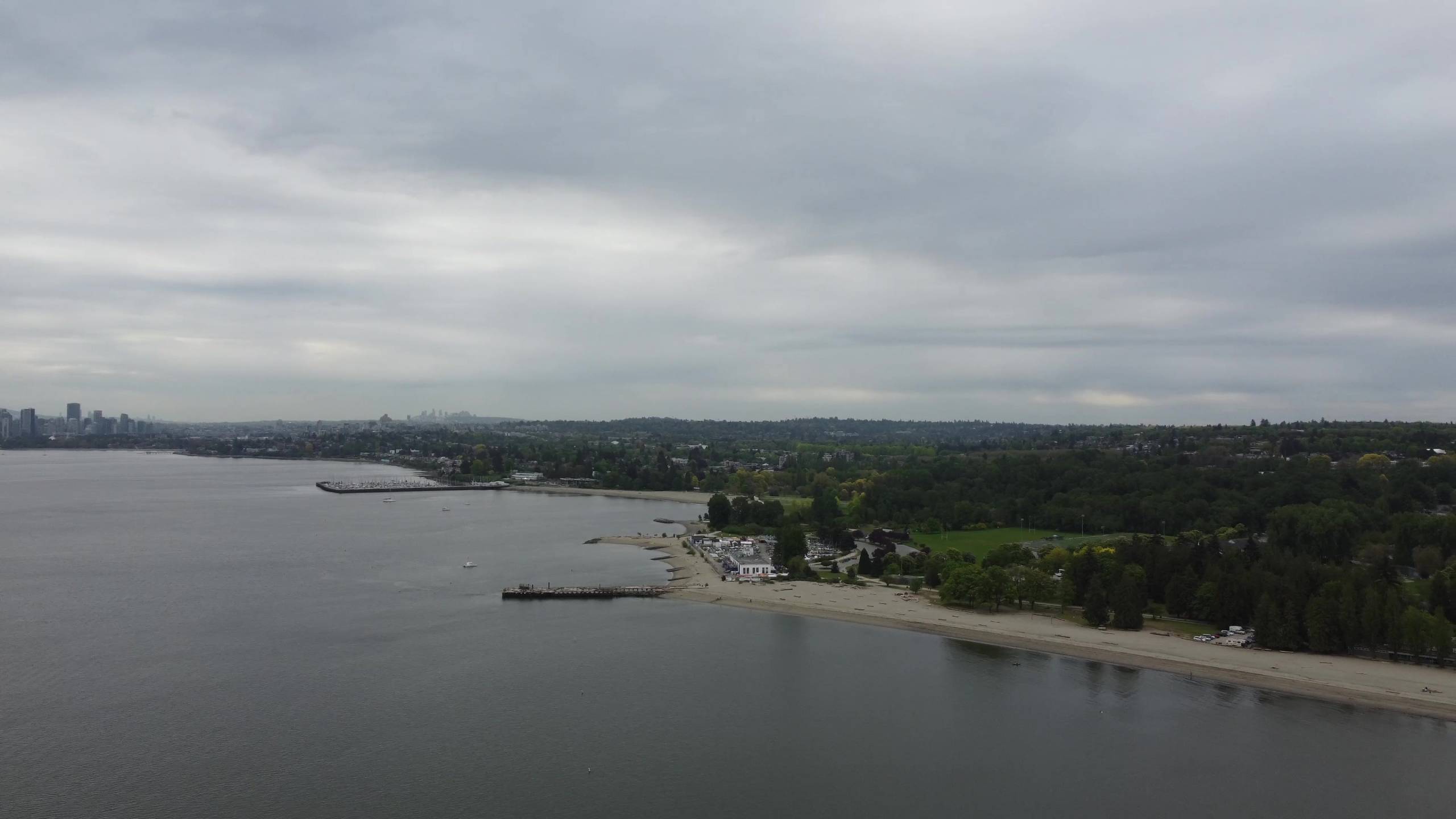 May 2022 Vancouver 4K drone aerial establishing shot