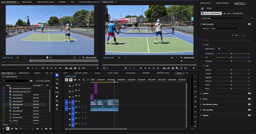 editing pickleball videos for instagram